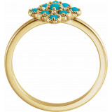 14K Yellow Turquoise & .02 CTW Diamond Ring - 720736003P photo 2