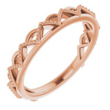 14K Rose Stackable Crown Ring - 51891103P photo