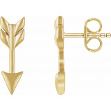 14K Yellow Arrow Earrings - 65238960001P photo