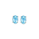 Gems One 14Kt White Gold Blue Topaz (7/8 Ctw) Earring - EBO54-4W photo