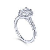 Gabriel & Co. 14k White Gold Contemporary Halo Engagement Ring - ER14103W44JJ photo 3