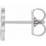 14K White Single Initial B Earring - 86800107P photo 2
