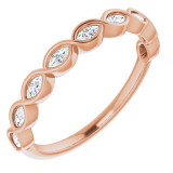 14K Rose 1/4 CTW Diamond Anniversary Band - 1235946000P photo