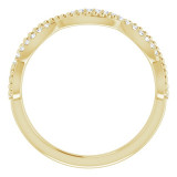 14K Yellow 1/8 CTW Diamond Infinity-Inspired Beaded Anniversary Band - 123115601P photo 2