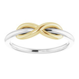 14K White & Yellow Infinity-Style Ring - 51749104P photo 3