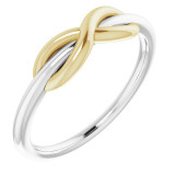 14K White & Yellow Infinity-Style Ring - 51749104P photo