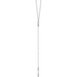 14K White Circle & Bar Y 16-18 Necklace - 5172160000P photo 2