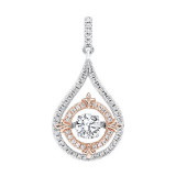 Gems One Silver Cubic Zirconia (1/20 Ctw) Pendant - PD10228-SS photo