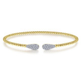 Gabriel & Co. 14k Yellow Gold Bujukan Diamond Bangle Bracelet - BG4230-65Y45JJ photo