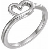 14K White Heart Youth Ring - 51743101P photo