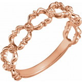 14K Rose Stackable Bead Ring - 51651103P photo