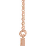 14K Rose Sculptural-Inspired Bar 16-18 Necklace - 86703602P photo 2