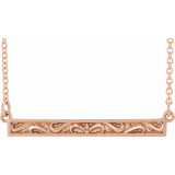 14K Rose Sculptural-Inspired Bar 16-18 Necklace - 86703602P photo