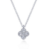 Gabriel & Co. 14k White Gold Lusso Diamond Necklace - NK6082W45JJ photo