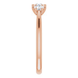 14K Rose 1/2 CTW Diamond Three-Stone Anniversary Band - 123903606P photo 4