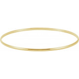 14K Yellow 2 mm Half Round Bangle 7 1/2 Bracelet - BRC111647P photo