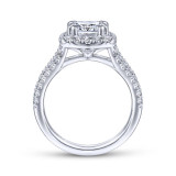 Gabriel & Co. 14k White Gold Contemporary Halo Engagement Ring - ER10252C6W44JJ photo 2