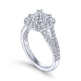 Gabriel & Co. 14k White Gold Contemporary Halo Engagement Ring - ER10252C6W44JJ photo 3