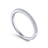 Gabriel & Co. 14k White Gold Contemporary Anniversary Wedding Band - WB14450R4W44JJ photo 3