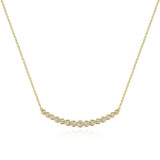 Gabriel & Co. 14k Yellow Gold Lusso Diamond Bar Necklace - NK5797Y45JJ photo