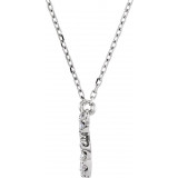 14K White Initial S 1/8 CTW Diamond 16 Necklace - 67311118P photo 2