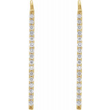 14K Yellow 1/3 CTW Diamond Bar Earrings - 65222860000P photo 2