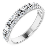 14K White 1/2 CTW Diamond Anniversary Band - 124021600P photo