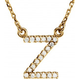 14K Yellow Initial Z .08 CTW Diamond 16 Necklace - 67311151P photo