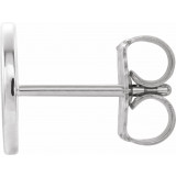14K White Single Initial O Earring - 86800185P photo 2