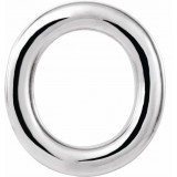 14K White Single Initial O Earring - 86800185P photo