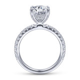 Gabriel & Co. 14k White Gold Contemporary Straight Engagement Ring - ER13904R8W44JJ photo 2