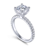 Gabriel & Co. 14k White Gold Contemporary Straight Engagement Ring - ER13904R8W44JJ photo 3