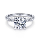 Gabriel & Co. 14k White Gold Contemporary Straight Engagement Ring - ER13904R8W44JJ photo