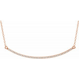 14K Rose 1/6 CTW Diamond Bar 16-18 Necklace - 65108560002P photo