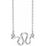 14K White Snake 16-18 Necklace - 86613600P photo