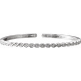 14K White 1/6 CTW Diamond Stackable Bangle Bracelet - 65290460001P photo