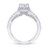Gabriel & Co. 14k White Gold Entwined Halo Engagement Ring - ER12671S3W44JJ photo 2