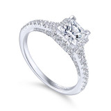 Gabriel & Co. 14k White Gold Entwined Halo Engagement Ring - ER12671S3W44JJ photo 3