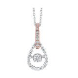 Gems One 10Kt White Rose Gold Diamond (1/8Ctw) Pendant - PD10531-1WPL photo