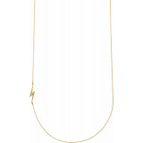 14K Yellow Lightning Bolt 16 Necklace - 86868601P photo