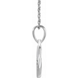 14K White .01 CT Diamond Starburst 16-18 Necklace - 86425600P photo 2
