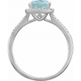 14K White Aquamarine & 1/5 CTW Diamond Ring - 65204660000P photo 2