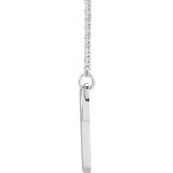 14K White 17x15.8 mm Heart 16 Necklace - 85874101P photo 2