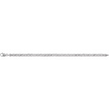 14K White Solid Double Link Charm Bracelet - CH159244314P photo 2
