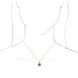 14K Yellow Emerald & 1/4 CTW Diamond 16-18 Necklace - 869706116P photo 3