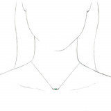 14K White Emerald & 1/5 CTW Diamond 18 Necklace - 86838705P photo 3