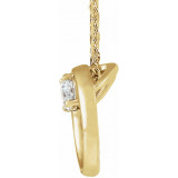 14K Yellow 1/10 CTW Diamond Circle 16-18 Necklace - 86689606P photo 2