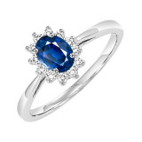 Gems One 14Kt White Gold Diamond (1/5Ctw) & Sapphire (1/2 Ctw) Ring - FR4062-4WCS photo