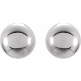 14K White 4 mm Ball Stud Earrings - 2393260014P photo 2