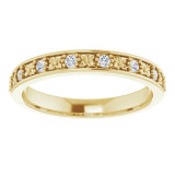 14K Yellow 1/6 CTW Diamond Floral Anniversary Band - 124186601P photo 3